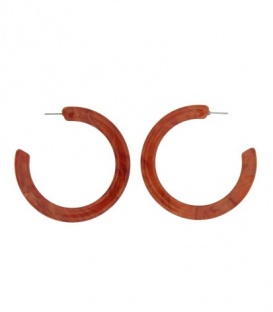 Oranje ronde oorbellen (creool)