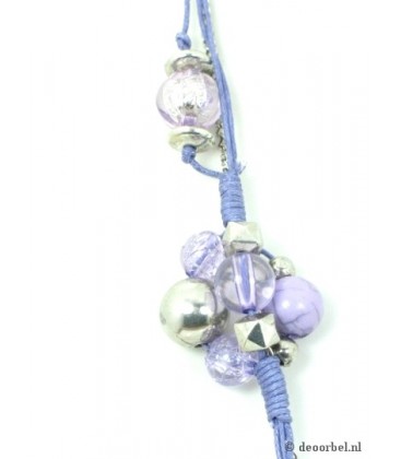 Mooie paarse kralenhalsketting