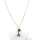 Bronskleurige halsketting met eiffeltoren als hanger