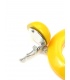 Gele oorclips met ronde hanger