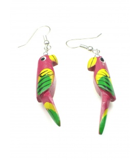 Vrolijk gekleurde papegaai oorbellen