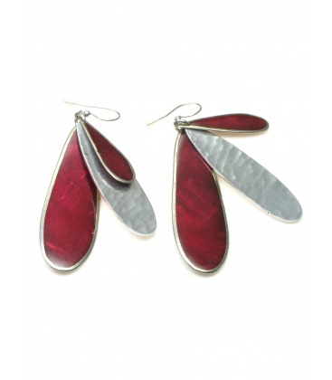 Culture Mix lange rode oorbellen