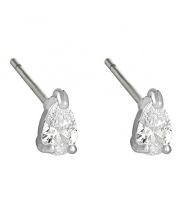 Zilverkleurige oorbellen met een heldere zirikonia steentje
