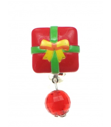 Vrolijk gekleurde kerst oorclips