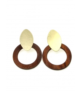 Betere houten ringen oorbellen sieraden kopen | Shop houten ringen VD-74