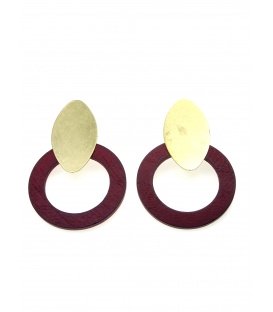 Verrassend houten ringen oorbellen sieraden kopen | Shop houten ringen AK-14
