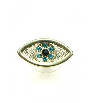 Ovale goudkleurige oorbellen met groene inleg