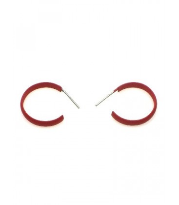 Rode cirkelvormige oorbellen 1,5 cm