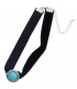 Zwarte trendy choker met Turquoise steen