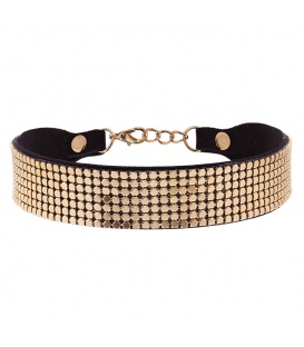 Choker met rosé gold kleurige studs