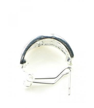 Zilverkleurige oorbellen met een mooi motief en klaphaak