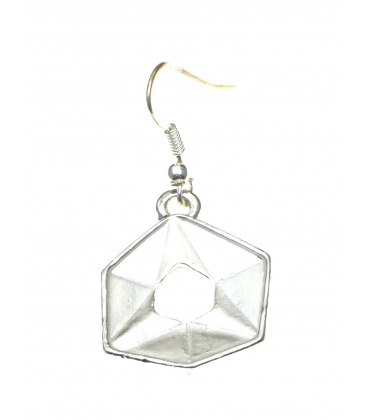 Oorbellen met zeshoekig patroon