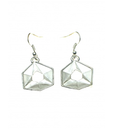 Oorbellen met zeshoekig patroon