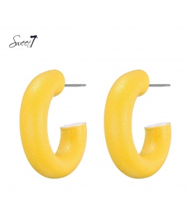 Gele ronde oorbellen van Sweet7
