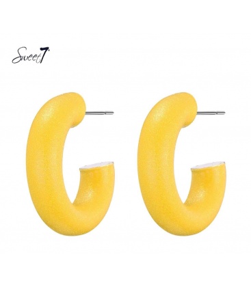 Gele ronde oorbellen van Sweet7