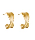 Goudkleurige oorbellen met gedraaid design