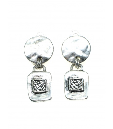 Zilverkleurige metalen oorclips van Toenga