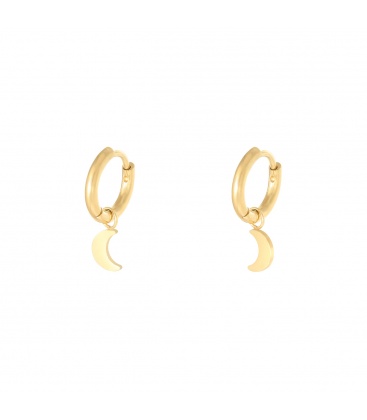 Goudkleurige oorbellen met een maantje