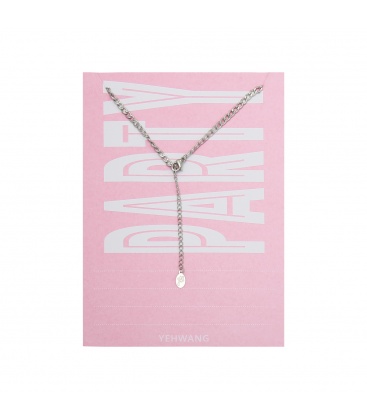 Zilverkleurige halsketting met geboortejaar 1993 en verjaardagskaart