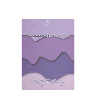 Zilverkleurige armband geboortejaar 1997