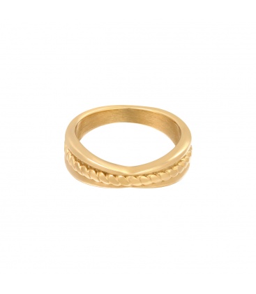 Goudkleurige ring met verdikking (17)