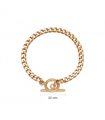 Goudkleurige armband met kapittelslot