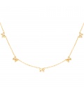 Goudkleurige halsketting met kleine vlindertjes