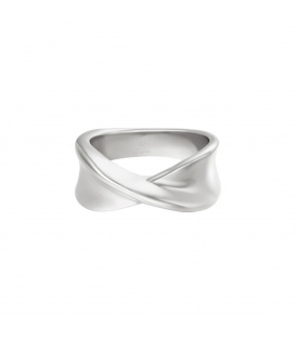 Zilverkleurige ring met een twist (16)