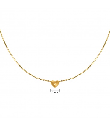 Goudkleurige ketting met een klein hartje