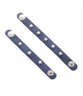 Blauwe sjaal riempjes met metalen sterren ( 2 stuks )