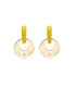 Goudkleurige oorhangers met een geel oorstukje