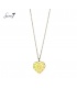 Goudkleurige ketting met als hanger een hart