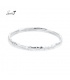 Zilverkleurige bangle armband met stippen