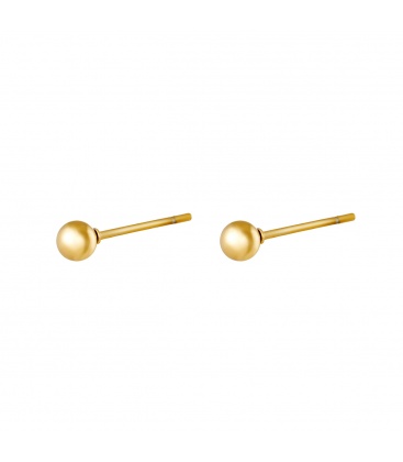 Goudkleurige simpele oorknopjes met een bolletje