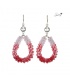 Kralen oorhangers in verschillende tinten roze