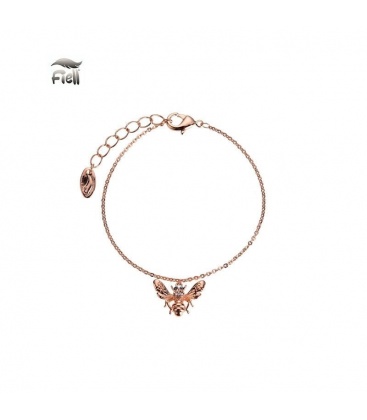 Roségoudkleurige armband met een insect