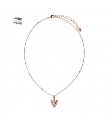 Roségoudkleurige ketting met een panterkop