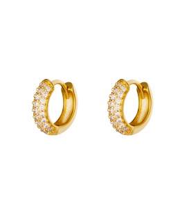 Goudkleurige oorringen met steentjes