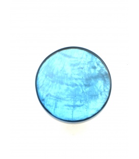 Oorclips met licht blauwe kleur en parelmoer inleg