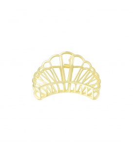 Haarklem goudkleurig schelpvorm 