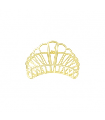 Haarklem goudkleurig schelpvorm 