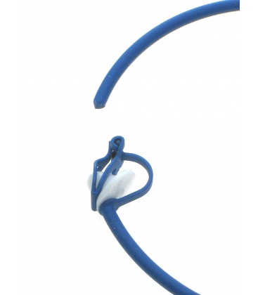 Ronde blauwe creool oorclips