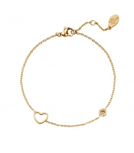 Goudkleurige armband met gele geboortesteen november