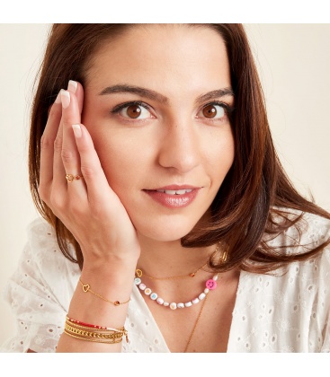 Goudkleurige armband met gele geboortesteen november