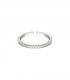 Zilverkleurige ring met een rij van kleine witte zirkoonsteentjes