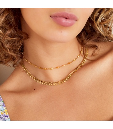 Zilverkleurige halsketting met sterretjes