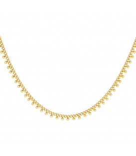 Goudkleurige halsketting met stippen