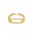 Goudkleurige ring met een geometrische vorm