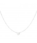 Zilverkleurige ketting met een hart