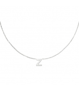 Zilverkleurige halsketting met initiaal Z